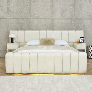Berfa Elegant Upholstered Fabric King <b>Bed</b> Base Headboard and Pocket Spring Mattress Box Spring Modern Bedroom Furniture Turkey - Product Image 3