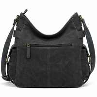 Sac à dos en toile de coton lavé pour étudiants, sac à bandoulière scolaire multi-poches, sac à dos vintage pour ordinateur portable, sac à dos de jour pour l'été et l'hiver