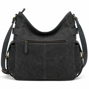 Mochila de Lona de Algodón Lavado para Estudiantes, Bolso Escolar con Múltiples Bolsillos, Cadena, Estilo Vintage, para Portátil, de Hombro, para Verano e Invierno - Product Image 5