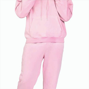 Chándal con Capucha Rosa Personalizado para Hombre, Manga Larga, Informal, para Otoño, con Bolsillos Laterales, Corte Regular, Color Sólido, 100% Algodón - Product Image 6