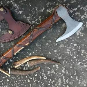 Steel Craft International Customized Outdoor Carbon Steel Viking <b>Axe</b> Long Handle New Design Hatchet for <b>Camping</b> DIY Grade - Product Image 5