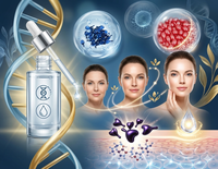 Professionelles Blaues Kupferpeptid Gesichtsserum - Anti-Aging Anti-Falten Straffende Feuchtigkeitsspendende & Nährende Formel 50mL Flüssig
