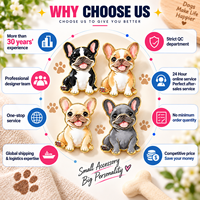 Badge Métallique Publicitaire Personnalisé Nouveauté Chien Bouledogue Français Coloré et Vivant pour Amateurs d'Animaux – Cadeau Promotionnel avec Impression UV