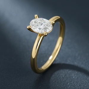 1 CT Brilliant Cut Lab Grown <b>Diamond</b> <b>Ring</b> 18K Gold | Luxury Engagement Wedding <b>Ring</b> | Trendy IGI Certified VS1 Bridal Jewelry - Product Image 3