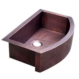 Handmade Hammered Copper Farmhouse <b>Kitchen</b> Sink <b>Apron</b> Front Single Bowl Copper Sink Undermount Luxury Bar Prep Wash Basin - Product Image 1