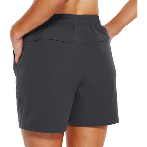 Pantalones Cortos Deportivos para Mujer, Color Gris Oscuro, de Secado Rápido, con Cordón y Bolsillos, Corte Deportivo, Cintura Media, Estilo Regular, Última Moda - Product Image 2