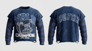 Men's 100% Cotton Vintage Street Style Fleece Breathable Loose Fit Shortsleeve Screen Printed Logo Design Distressed Fashionable - Product Image 2