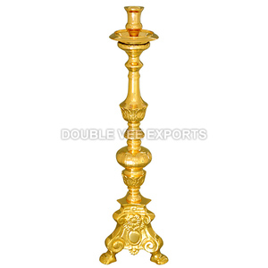 Chandelier d'autel |   Support à bougies traditionnel en laiton pour églises et temples - DOUBLE VEE EXPORTS - Product Image 2
