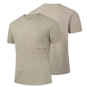 T-shirt confortable et simple en coton 100% pour hommes, à séchage rapide, à manches courtes, pour l'été, couleur unie, Look décontracté, T-shirt pour hommes - Product Image 1