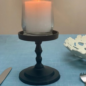 Luxury Geometric Gold Metal Pillar <b>Candle</b> Holder For Living Room Table Set Of Two Decorative Gold Metal Frame - Product Image 1