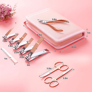 Professional Manicure Kit with PU Leather Case and Multi-Function Piece Stainless Steel Clippers Manicure & <b>Pedicure</b> <b>Set</b> - Product Image 3