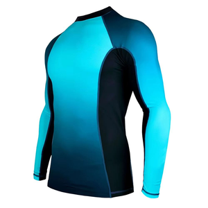 Five B Men's MMA Rash Guard Compression Shirt Custom Logo BJJ No Gi Fight Wear High Performance Sportswear Supplier - Product Image 4