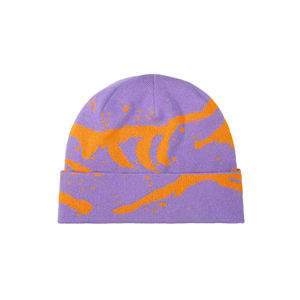 High Quality Winter slouchy custom sublimation Printed Log Street wear kit Beanie Hat <b>Cap</b> winter Warm Waffle beanie hat <b>caps</b> - Product Image 3