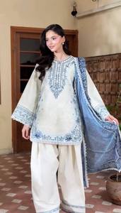 Women's Black Rayon Salwar Kameez With Pink Floral Embroidery Traditional Casual Wear Regular Fit AnkleLength India Pakistan - Product Image 3