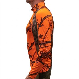 Camisa de Manga Larga con Cierre de Cremallera y Logotipo Frontal para Hombre, Camuflaje, Tejido Softshell, Transpirable, Absorbe la Humedad, Ideal para Caza - Product Image 3