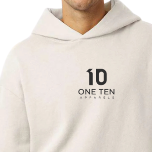 Sweat-shirt à capuche pour homme, poids moyen 280 g/m², couleur ivoire, en molleton de coton premium, style streetwear décontracté, logo personnalisé OEM ODM - Product Image 3