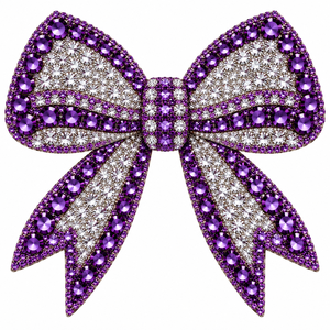 Custom Rhinestone Bow Patch Crystal Ribbon <b>Applique</b> for Dancewear Costumes Clothing and Fashion Accessories - Product Image 3
