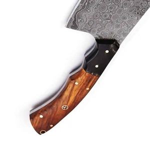 Cuchillo de Cocina JEXMOO OEM Hecho a Mano de Acero de Damasco, Multifuncional, con Patrón de Gota de Lluvia, Grado Industrial, con Funda de Cuero - Product Image 6