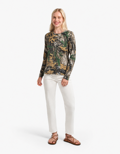 Camiseta de manga larga de camuflaje personalizada para mujer, de algodón premium, transpirable, informal, básica, para mujer, fabricante OEM, venta al por mayor - Product Image 6