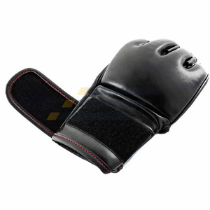 Gants de boxe MMA de qualité supérieure, respirants, design unique, personnalisation des couleurs noir et gris. - Product Image 1