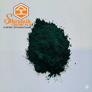 Pigmento Organico Chimico Shramik Verde 7 in Polvere, Purezza 100%, MF C32Cl16CuN8 CAS 1328-53-6, Ftalocianina Grado Industriale Gujarat - Product Image 2