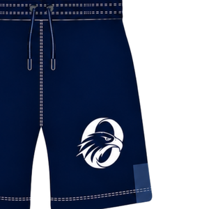 Pantalones Cortos de Rugby Azul Marino y Blanco, Cintura Elástica con Cordón, Diseño Geométrico, Uniforme de Equipo Personalizado, Ropa Deportiva Transpirable para Entrenamiento - Product Image 4