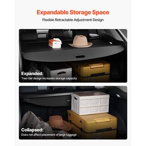 Copertura Retrattile per Bagagliaio in Pelle Premium, Schermo Privacy Anti-Spionaggio per Facile Installazione e Sicurezza - Product Image 4