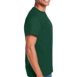 Short Sleeve O-Neck <b>T</b>-<b>Shirt</b> 100% Cotton <b>Silk</b> Screen Printing Front Formal Loose Fit Anti-Pilling Color Forest Unisex - Product Image 2