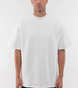 Camiseta Unisex de Cuello Redondo, Oversize, Hombros Caídos, con Logotipo Personalizado en la Parte Delantera, de Lona de Algodón Premium, Estilo Urbano - Product Image 2