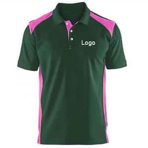 Chemise polo pour homme, coupe ajustée, logo imprimé OEM, jersey doux, respirant, séchage rapide, combinaison de couleurs, décontractée pour le travail en extérieur - Product Image 4