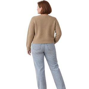 Cárdigan de Punto Beige Taupe para Mujer, Suéter con Botones al Frente, Tejido Texturizado, Manga Larga, Estilo Casual, Fabricante Mayorista Personalizado - Product Image 4