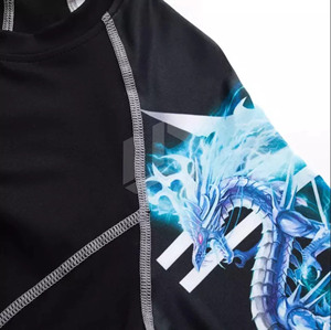 Camiseta de compresión de manga larga para grappling y MMA, personalizada con estampado, para hombre, para usar en BJJ, tela deportiva OEM - Product Image 6
