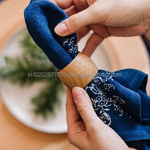 Servilletero de madera casa de campo estilo rústico hecho a mano para mesa de comedor diaria cenas familiares fiestas reuniones vacaciones - Product Image 3