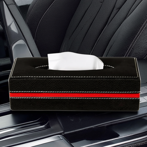 Caja de pañuelos para coche Amato Automotive Premium, roja/negra, accesorios de interior y exterior, dispensador de pañuelos para coche - Product Image 3