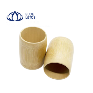 Blue Lotus Eco-Friendly <b>Bamboo</b> Vintage Cylinder Reusable Tumbler 250ml Vietnam Made for Business Gifts Parties <b>Travel</b> & Camping - Product Image 1