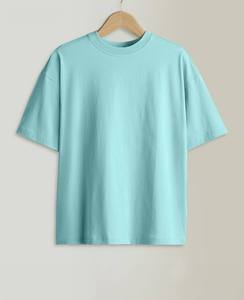 T-shirt Homme Prix Usine 100% Coton Épaules Tombantes Coupe Ample Respirant Séchage Rapide Col Rond Oversize Été - Product Image 1