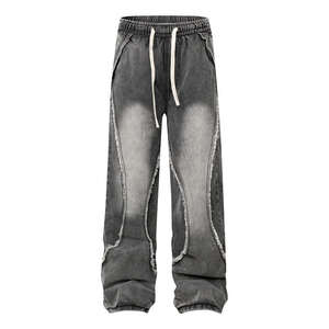 Jeans de Hombre al por Mayor, Corte Recto, Estilo Hip Hop, Cintura Media, Elásticos, Desgastados, de Alta Calidad, Estilo Vintage, a Bajo Precio - Product Image 1