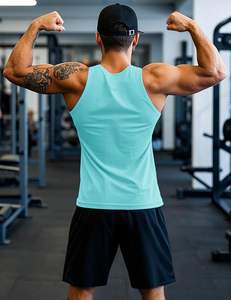 Camiseta sin mangas urbana para hombre, tejido ligero y transpirable, tacto suave, movimiento fluido, corte limpio, textura fresca, elasticidad cómoda, uso diario, estilo moderno, resistente. - Product Image 2