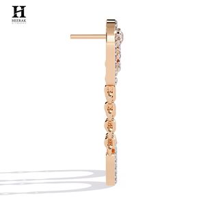 <b>Safety</b> <b>Pin</b> Diamond <b>Earrings</b> Pave Moissanite Link Chain Paperclip Drop Dangle <b>Earrings</b> Fine Jewelry For Women - Product Image 2