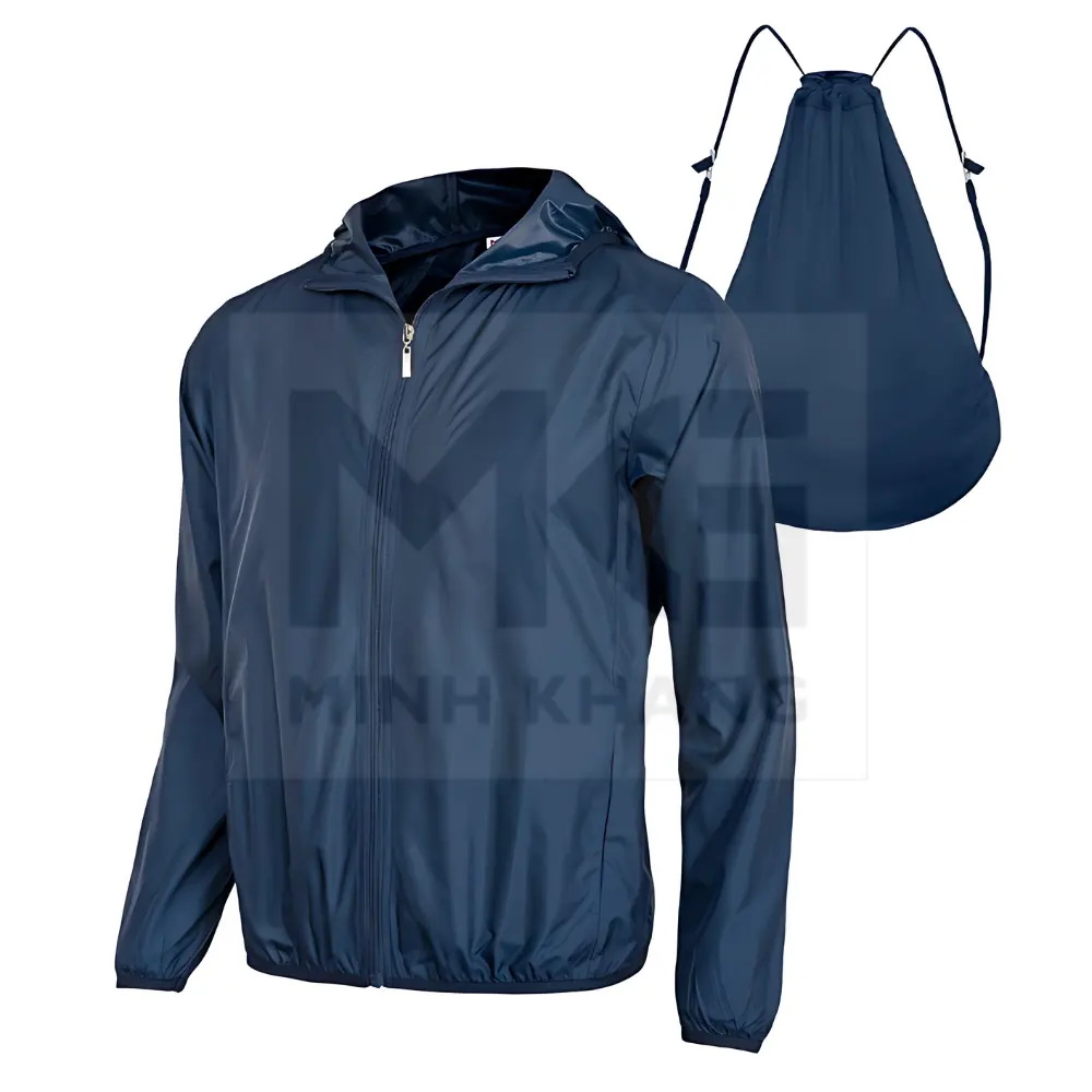 AKG04 chaqueta de lluvia con capucha para hombre y mujer 100% poliéster antiarrugas impermeable cortavientos para correr ciclismo actividades al aire libre