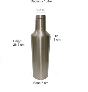 Botella de agua de bronce Kansa con vaso (1 litro), a prueba de fugas, resistente al óxido, botella tradicional ayurvédica para beber, metal Kansa puro - Product Image 2