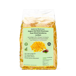 Huile de spores de champignon Reishi rouge biologique 700 mg 500 gélules Soupport immunitaire - Product Image 3