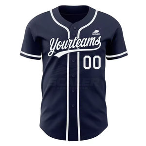 Maillot de baseball à prix imbattable, faible MOQ, 100 % polyester, antibactérien, respirant, séchage rapide, col en V, idéal pour l'entraînement et les matchs d'équipe - Product Image 3