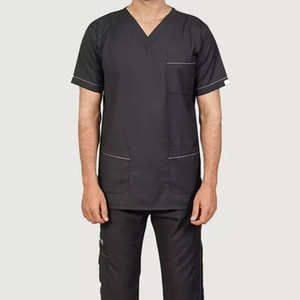 Wholesale Custom Logo Men's Medical Scrub Uniform <b>Set</b> V-neck Short Sleeve Nurse <b>Doctors</b> Dental Hospital Workwear Scrub Suit - Product Image 6