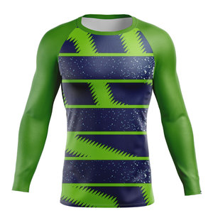 Customize Your Own Logo Sublimated Full Sleeve Rash Guard MMA Rash Guard BJJ Rash Guard <b>Compression</b> <b>Shirt</b> MMA Rashguard for Men - Product Image 3