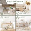 Set of 3 Natural Storage <b>Baskets</b> Handwoven Organizer <b>Basket</b> Multipurpose Woven Storage Box for Home Kitchen Bedroom Bathroom - Product Image 5