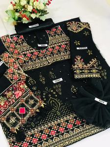 Colección de verano 2022 indio pakistaní último trabajo manual Organza bordada pesada Salwar Kameez Venta caliente ocasiones especiales - Product Image 4