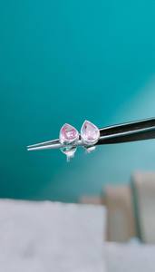 Boucles d'oreilles clous en doublet d'alexandrite, argent sterling 925 plaqué or, style Art Déco, faites à la main, cadeau d'anniversaire pour femme - Product Image 3