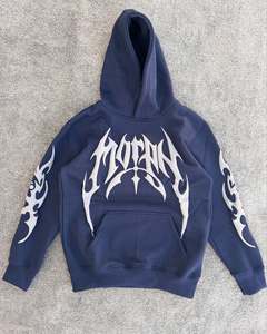 OEM Premium Quality Winter 100% Cotton Fleece Unisex Pullover Hoodies Custom Logo Solid Embroidery Breathable Quick Dry All - Product Image 2