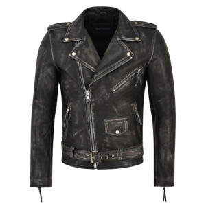 Custom 100% Genuine Napa Leather Biker <b>Jacket</b> <b>Men</b>’s BRANDO Rocker Motorcycle Leather <b>Jacket</b> Cross Zip OEM/ODM Manufacturer - Product Image 5